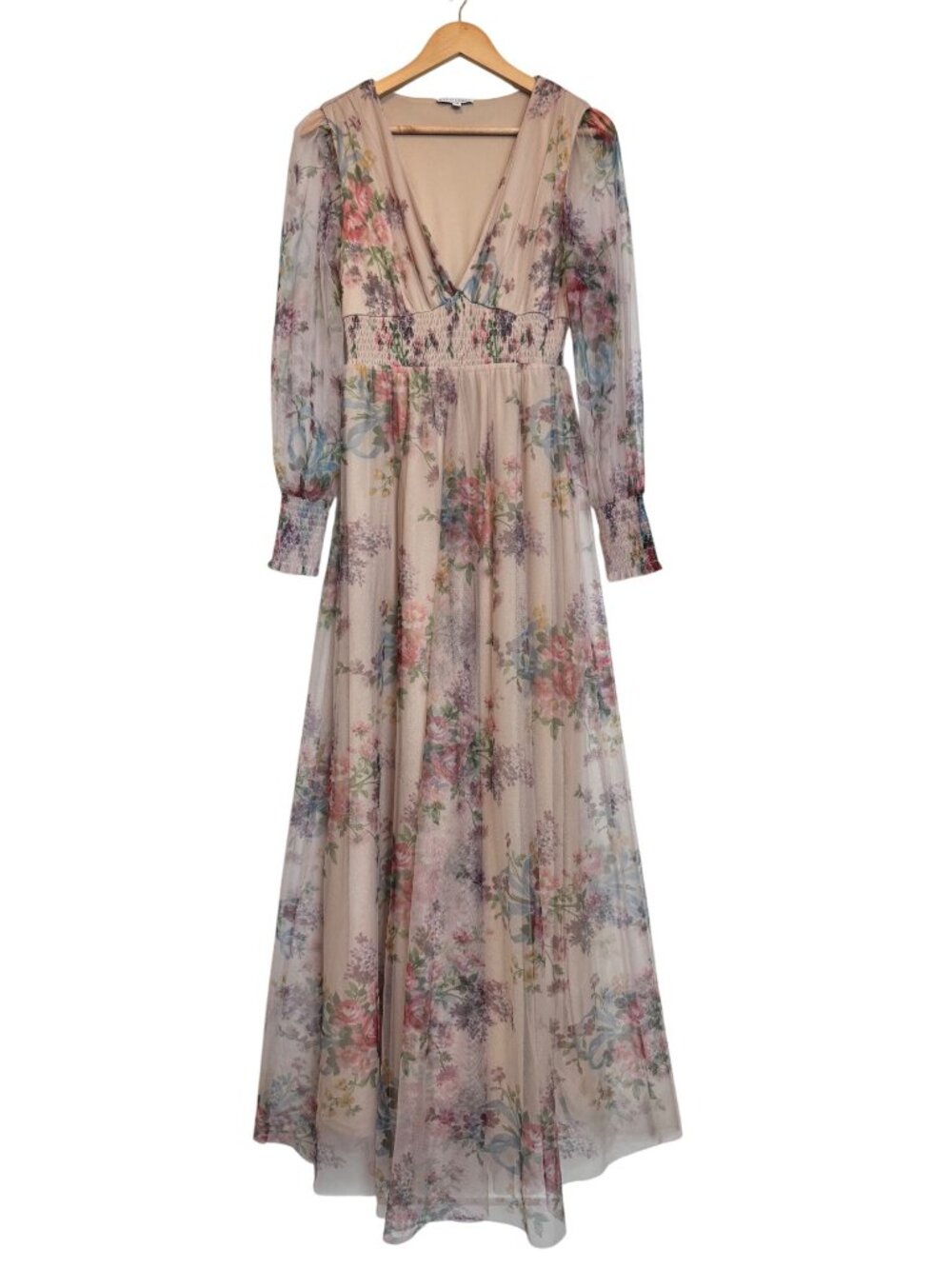 Baltic Born Layla Tulle Maxi Dress Romantic Floral Size M Wedding Guest - Picture 3 of 13